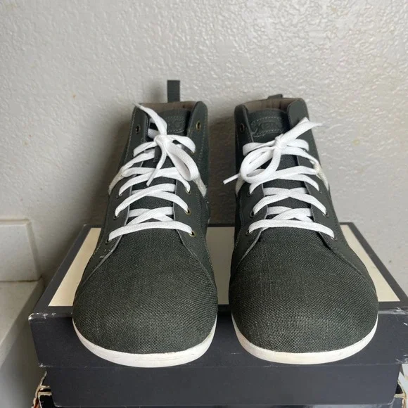 Xero Shoes Toronto Green Canvas Minimalist Barefoot High Top Sneaker Men's 13